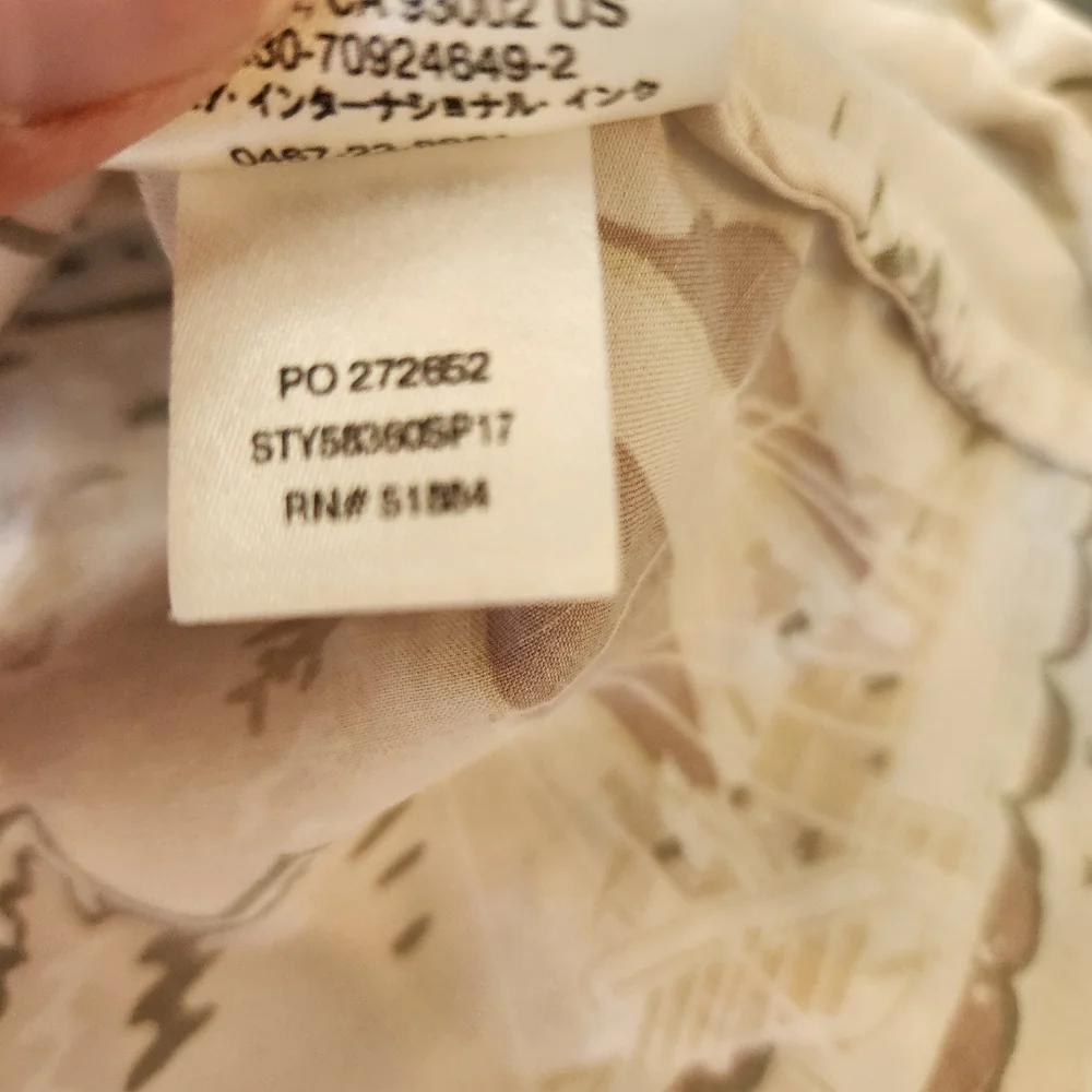 Patagonia Women's Limited Edition Pataloha Dress Size M Voyage Cream Hawaiian - Picture 11 of 15